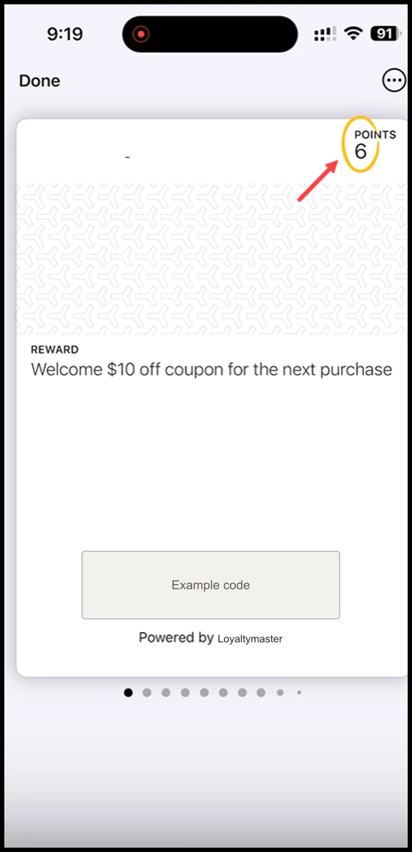 How Push Notifications Work: Tapping a notification opens the card and if there is any change in the points you have earned, it is highlighted in the top-right corner of the screen.