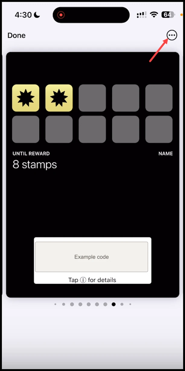 Feedback collection: From the top-right corner, tap the three-dot icon. Doing so reveals a list of options.