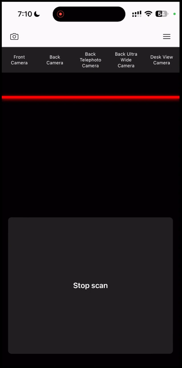 Scanner app - Discount: This initiates the scan process by opening the camera of your mobile device. If this is the first time, the scanner app will ask you to allow permission to access your device camer