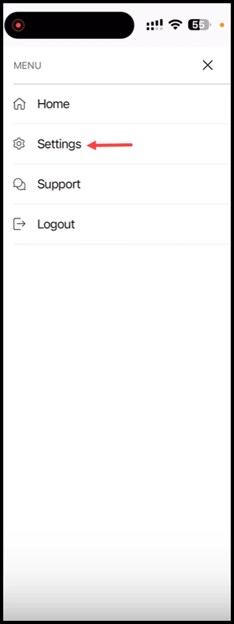 How the Scanner App Works: To access application settings, click the Settings button.