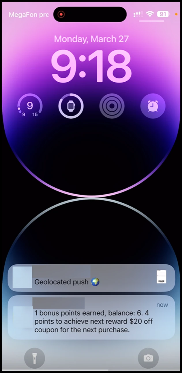 Push Notifications on iPhone: Once enabled, push notifications are automatically displayed on the lock screen of your iOS device.