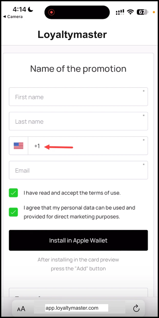 How to Restore the Card: Enter your contact number in the Contact Number field.