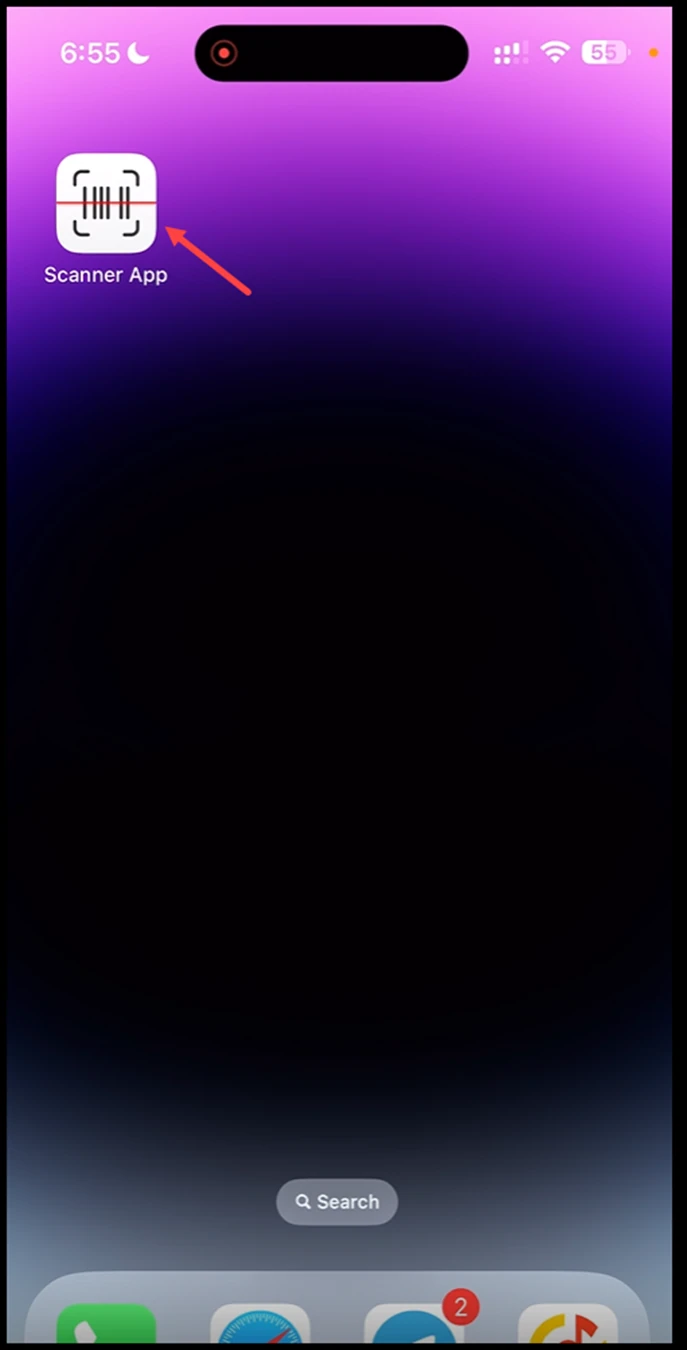 How the Scanner App Works: As you login, the scanner app is also added to your home screen and you can click the Scanner App icon to access the application.